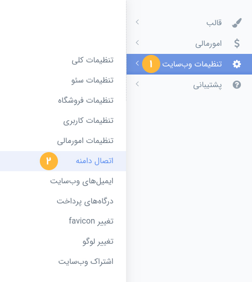 اتصال دامنه به وبسایت